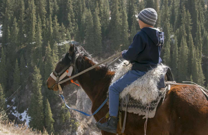 Horseback riding at Teton Springs Lodge.