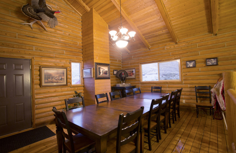 Dining room at Castle Valley Outdoors.