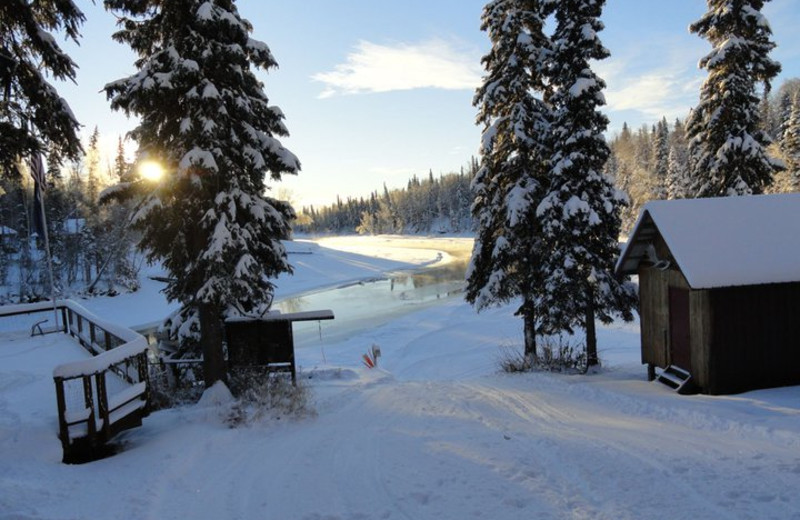 Winter trails at Northwoods Lodge.