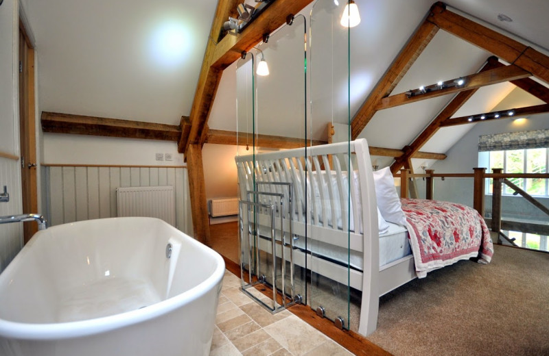 Rental bedroom at Dream Cottages.