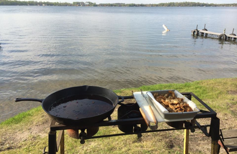 Lakeside lunch at Betsy Ross Resort.