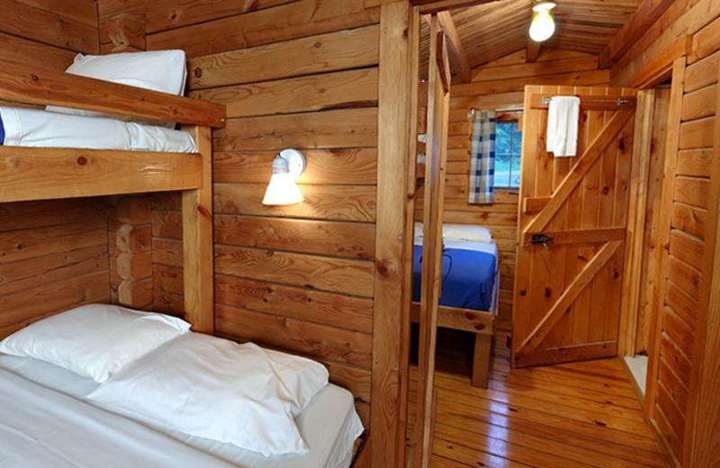 Cabin interior at Yogi Bear's Jellystone Park Luray.