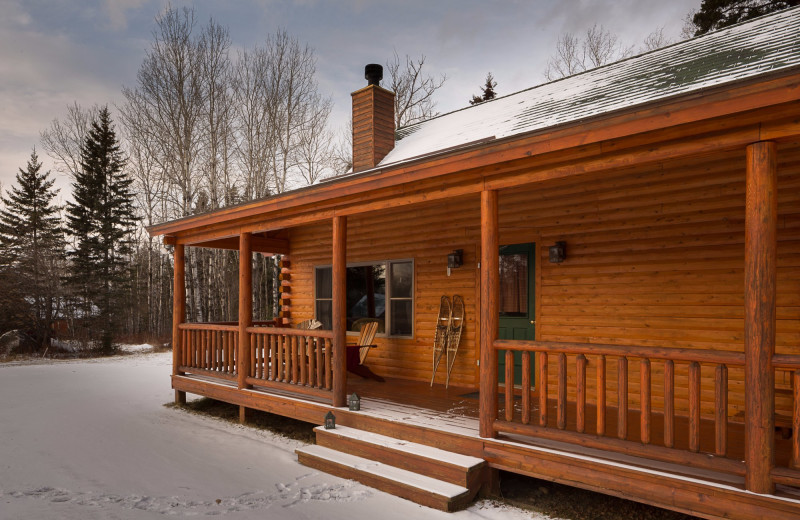 Cabin exterior at Rangeley Lake Resort.