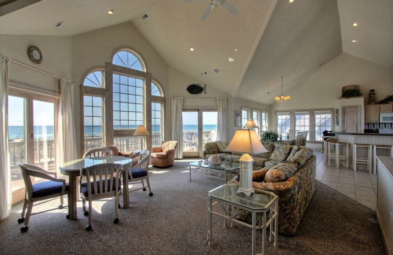 Spacious Living Room at Hatteras Realty 