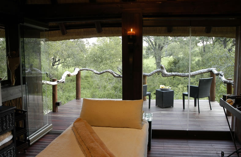 Guest room at Simbambili Game Lodge.