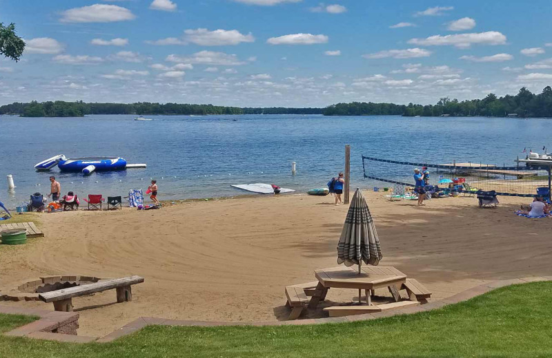 Beach at Bay View Lodge.