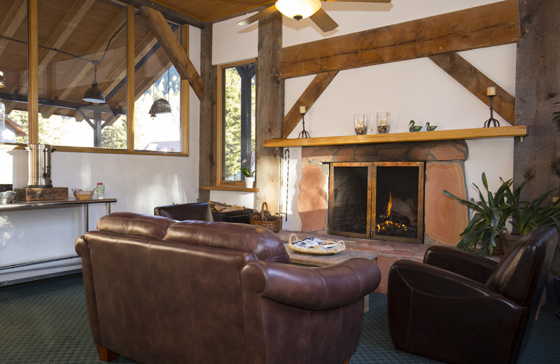 Lobby Fireplace and Gathering Room