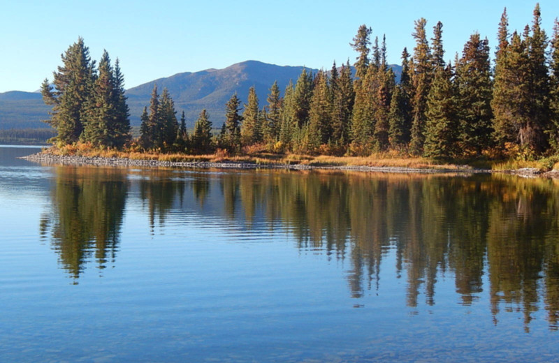 Lake view at Chaunigan Lake Lodge.