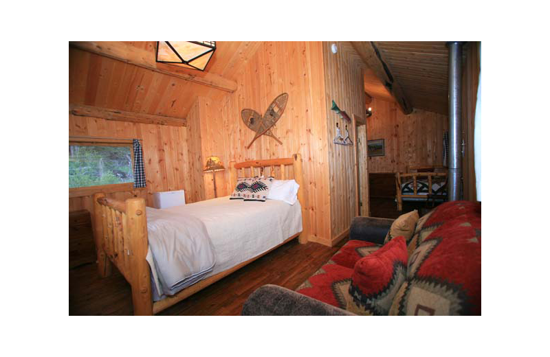 Cabin interior at Rimrock Dude Ranch.