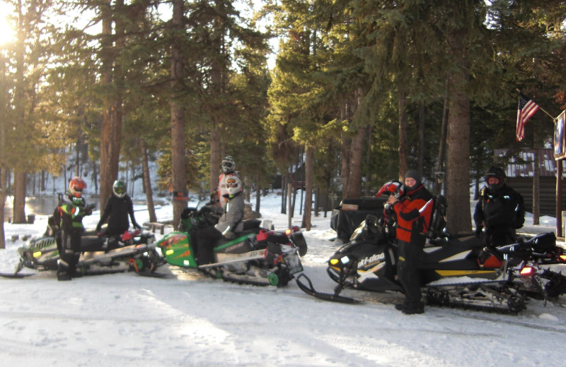 Snowmobiling at North Shore Lodge & Resort.