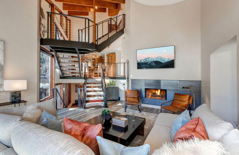 Rental living room at Park City Rental Properties.
