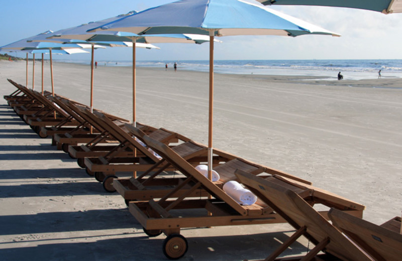 Beach chairs at One Ocean Resort & Spa.