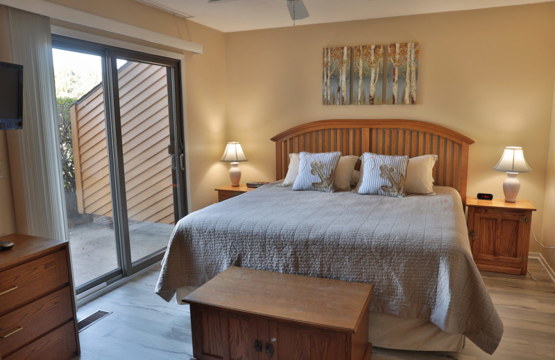 Guest bedroom at Trout Creek Vacation Condominiums.