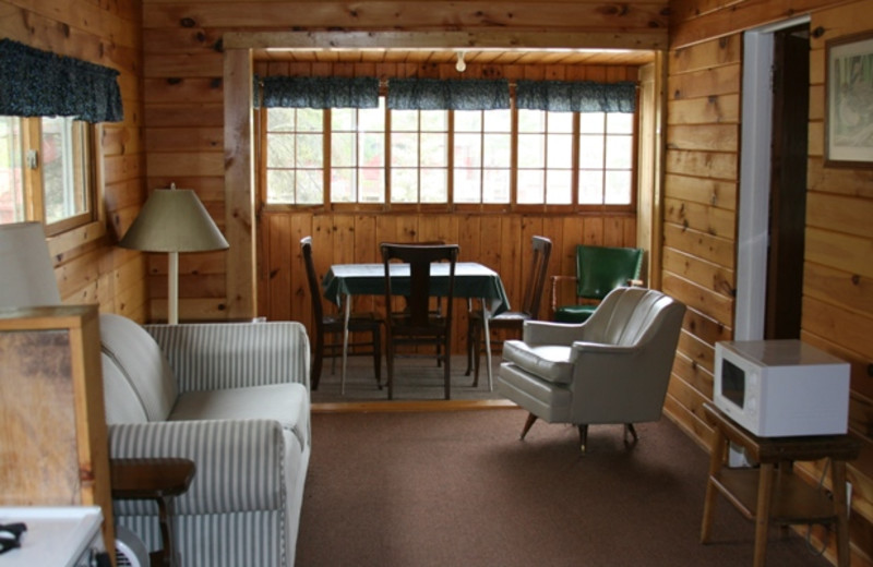 Cabin interior at Arrowhead Lodge & Resort.