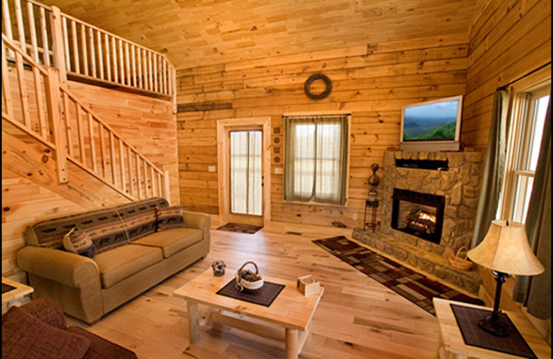 Cabin Interior at Mountain Vista Log Cabins