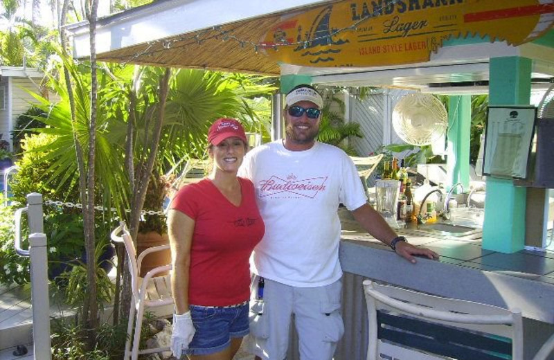 By the poolside bar at The Banyan Resort.