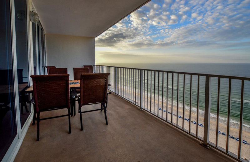 Rental balcony at Luna Beach Properties.