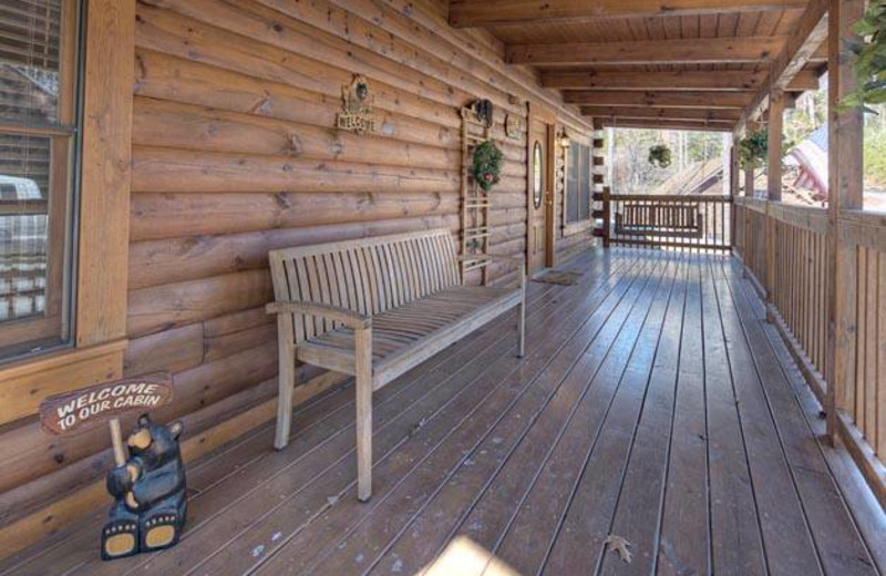 Cabin porch at Eagles Ridge Resort.