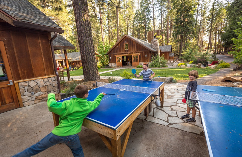 Ping pong at Evergreen Lodge Yosemite.