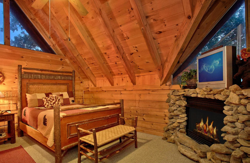 Rental bedroom at American Mountain Rentals.