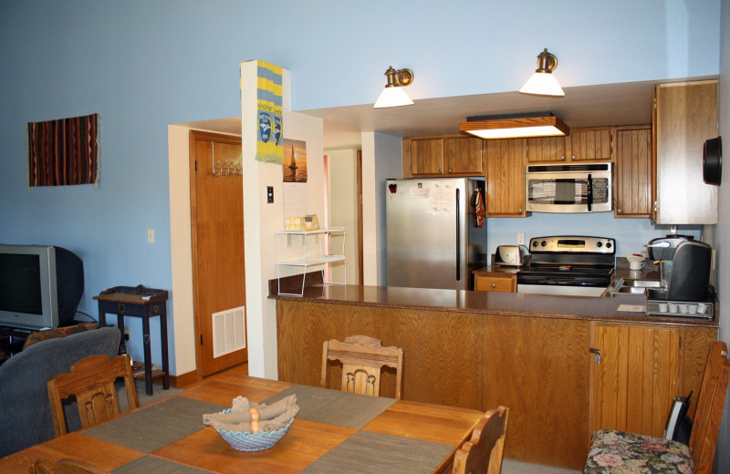 Guest kitchen at Ferringway Condominiums.