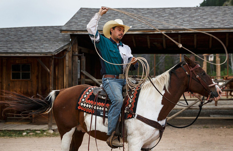 Rope tricks at Rawah Ranch.