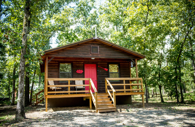 Cabin exterior at Kiamichi Country Cabins.