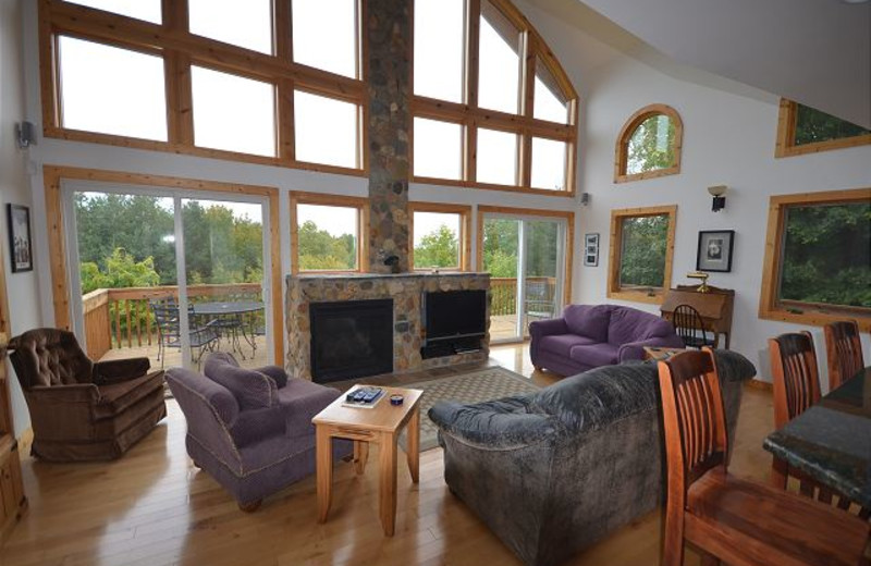 Rental kitchen at Visit Up North Vacation Rentals.