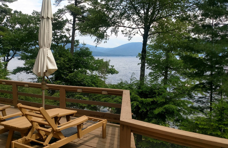 Rental deck at Vacation Rentals by
