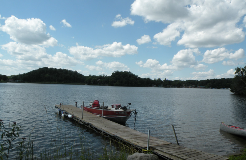 The dock at Sams Island Cabin.