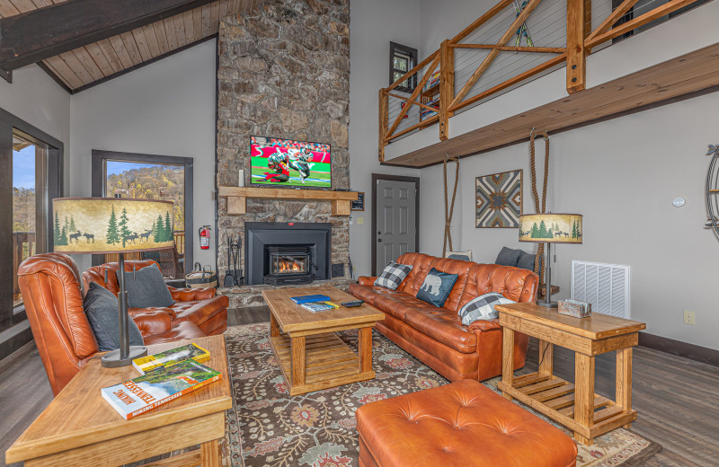 Living room at American Patriot Getaways - Ober The Top Views.