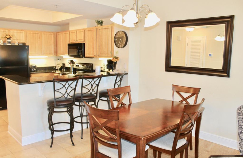 Rental kitchen at Beachball Properties.