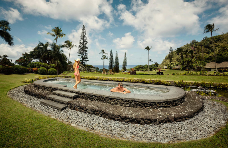 Hot tub at Travaasa Hana, Maui.