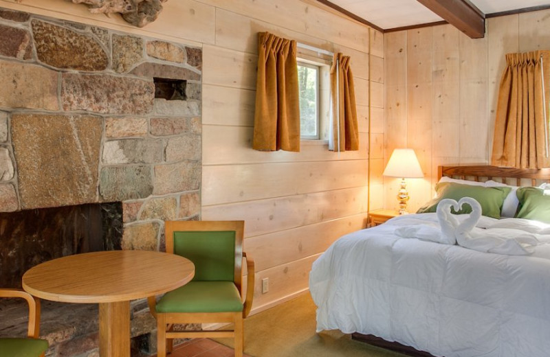 Guest room at North Cascades Lodge at Stehekin.