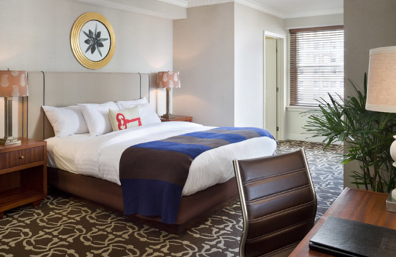 Guest room at Hotel Phillips.