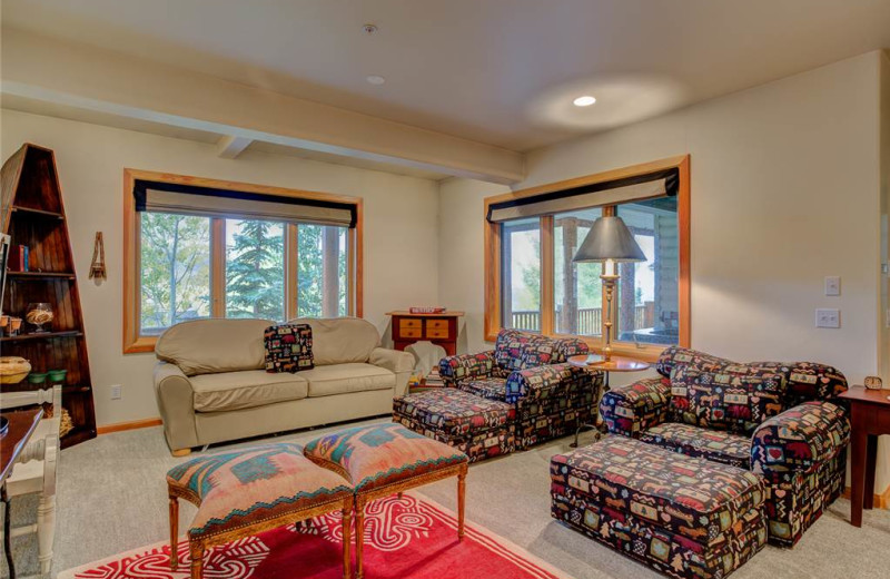 Rental living room at Alpine Ski Properties.