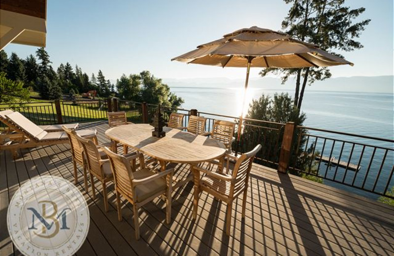 Rental patio at Montana's Best Vacation Rentals LLC.