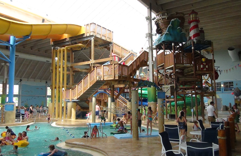 Indoor waterpark at Blue Harbor Resort.