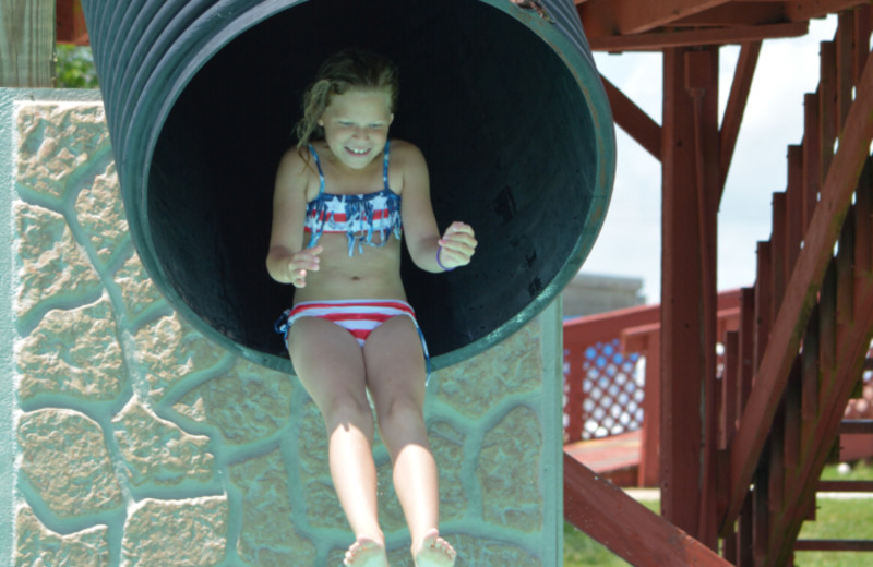 Water slide at Mark Twain Landing.