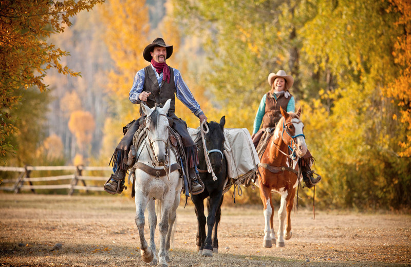 Horseback riding at Goosewing Ranch.