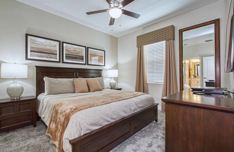 Rental bedroom at Vacation Pool Homes.