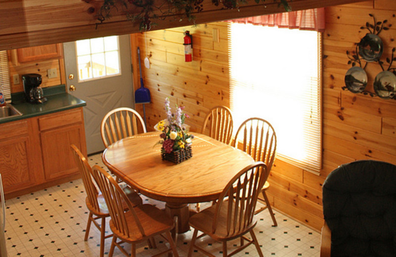 Cabin Kitchen at Benjamin's Beaver Creek Resort 