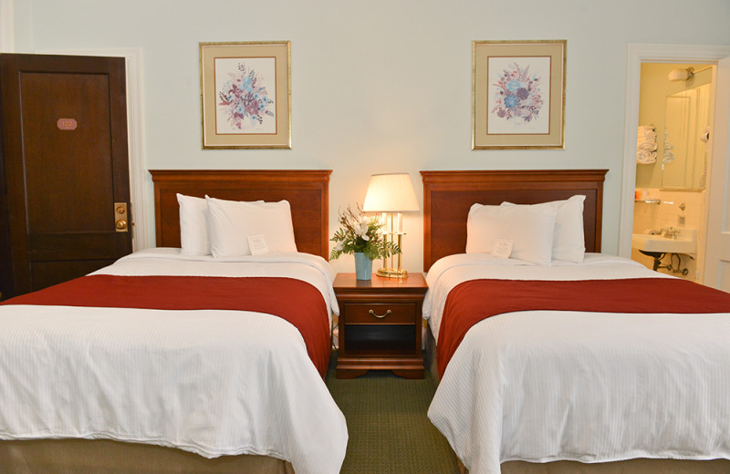 Hotel bedroom at Penn Wells Hotel & Lodge.