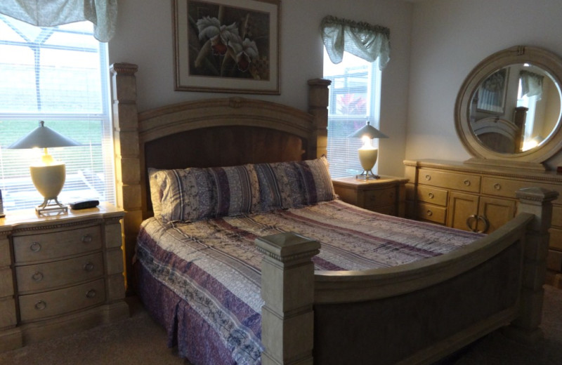 Rental bedroom at Orlando Sunshine Villas.