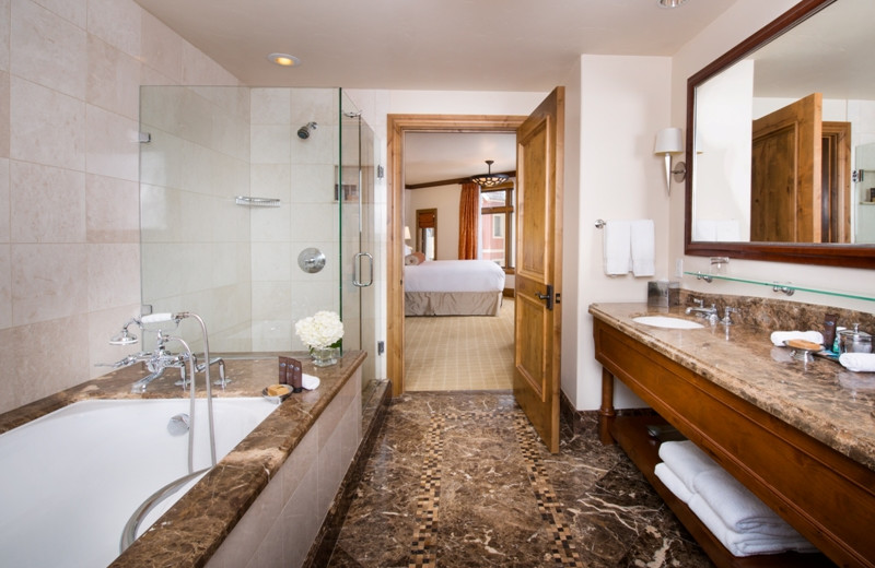 Guest bathroom at The Arrabelle at Vail Square, A RockResort.