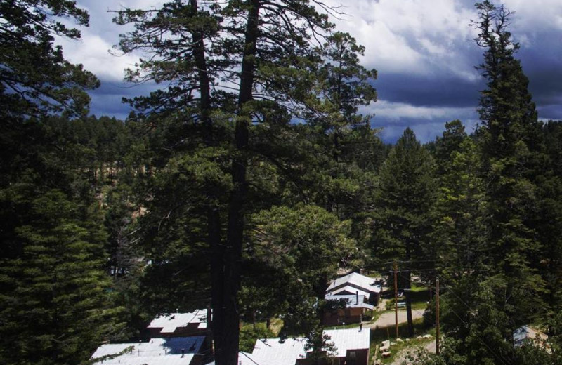 Aerial view of The Cabins at Cloudcroft.