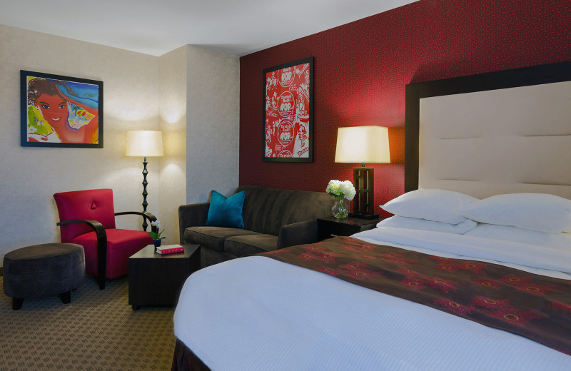 Guest room at Hotel Zero Degrees.
