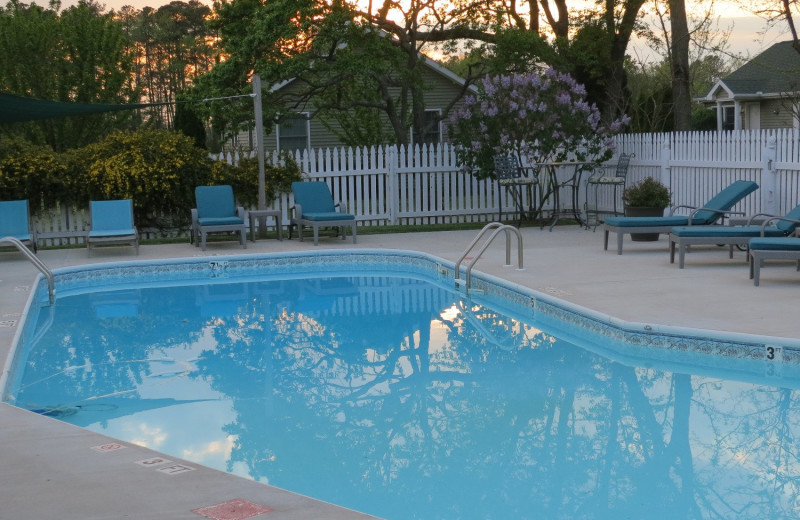 Outdoor pool at Inn at Huntingfield Creek.