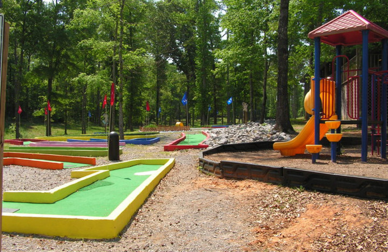 Mini golf at Yogi on the Lake.