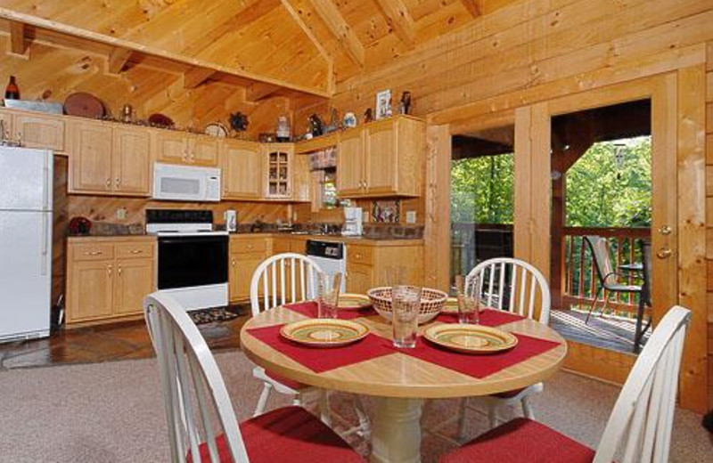 Cabin kitchen at Cabins For You.